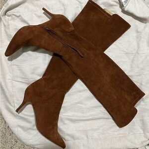 Charles David Brown Heeled Boots